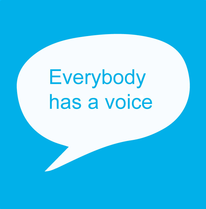 everyone-has-a-voice Everybody has a voice slogan